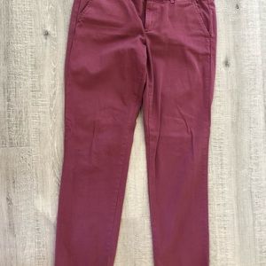 Red chino pants